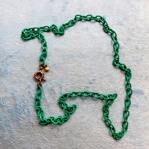 J.Crew -Aqua Enameled Chain Necklace